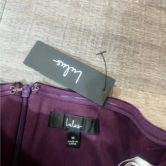 LULUS Glamorous Celebrations Dark Purple Velvet Strapless Tulip Dress - Picture 6 of 9